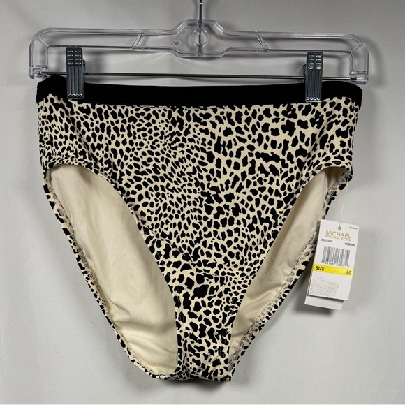 Michael Kors Leopard Print Bikini Bottom M - Picture 1 of 6